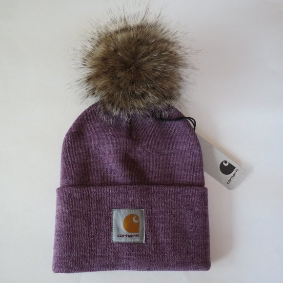 Carhartt Beanie with Handmade in USA Pom Cap